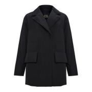 Cesare Gaspari Bältad Quiltad Blazer - Svart Black, Dam