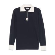 Bally Marinblå Zip Sweater Blue, Herr