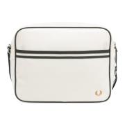 Fred Perry Broderad Multifärgad Crossbody-väska White, Herr