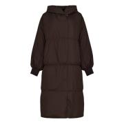 Cesare Gaspari Oversized Puffer Coat - Chocolate Brown, Dam