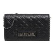 Love Moschino Elegant Axelväska med Magnetlås Black, Dam