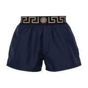 Versace Grekiskt Mönster Badshorts Blue, Herr