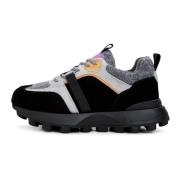 Cesare Gaspari Chunky Platform Sneakers - Grey Multicolor, Dam