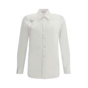 Alexander McQueen Oversized Skjorta i Bomullspoplin White, Herr