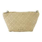 IRO Flätad läderclutch Vår-Sommar 2025 Beige, Dam