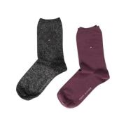 Tommy Hilfiger Glitter Dot Crew Socks Multicolor, Dam