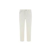 Brunello Cucinelli Klassiska Denim Jeans White, Herr