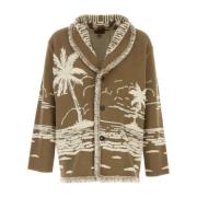 Alanui Silkeblandad Broderad Kofta Beige, Herr