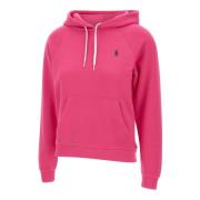 Polo Ralph Lauren Cyclamen Sweatshirt med Huva och Logotyp Pink, Dam