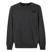 The North Face Avslappnad Crewneck för Män i Naturen Black, Herr