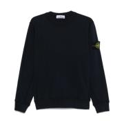 Stone Island Prussian Blue Sweatshirt med Compass-applikation Blue, He...