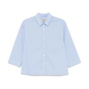 Woolrich Klar Blå Button-Up Skjorta Blue, Dam