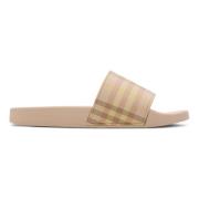 Burberry Rutigt Tryck Beige Sandaler Beige, Dam