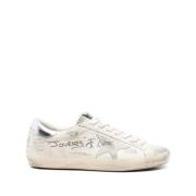 Golden Goose Stiliga Läderstjärnsneakers Beige, Herr