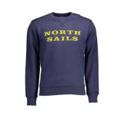 North Sails Bl Bomullssweatshirt fr Mn Blue, Herr