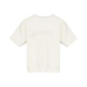 Maison Margiela Vit Bomull Logo Broderad Sweatshirt White, Herr