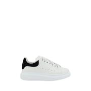 Alexander McQueen Plattform Läder Sneakers Modell 553770 White, Dam