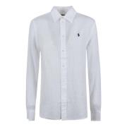 Ralph Lauren Knapp Front Skjorta White, Dam