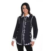 Frank Lyman Elegant svart/vit blus med tryck Black, Dam