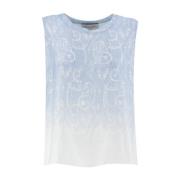 Ermanno Scervino Lätt Viskos Tanktop Blue, Dam