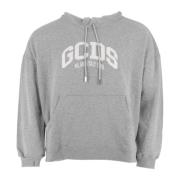 GCDS Grå Lounge Logo Hoodie Tröja Gray, Herr