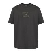 Emporio Armani Logo Print Jersey T-shirts och Polos Black, Herr