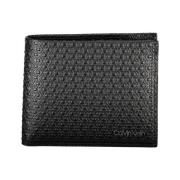 Calvin Klein Svart läder Bifold plånbok RFID-blockering Black, Herr