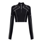 Balmain Jersey crop top Black, Dam