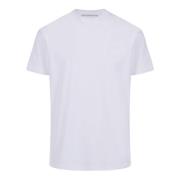 Iceberg Vit bomull jersey T-shirt med broderad logotyp lapp White, Her...