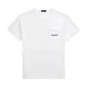 Ralph Lauren Vit t-shirt med björn Classic Fit White, Herr