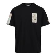 Iceberg Normal passform svart bomull jersey t-shirt Black, Herr