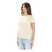 Elisabetta Franchi Gul kortärmad T-shirt Slim Fit Yellow, Dam