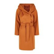 Max Mara Studio Stiliga Kappor Kollektion Orange, Dam