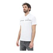 Lacoste Vit Polotröja Grafisk Design White, Herr