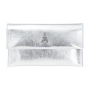 Patrizia Pepe Geometrisk Lyx Clutch Silver Gray, Dam