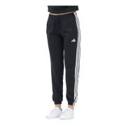 Adidas Svarta Sportiga Essentials 3-Stripes Byxor Black, Dam