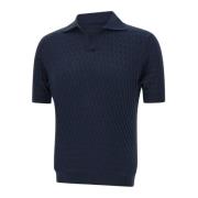 Filippo De Laurentiis Navy Blue Skipper Polo Shirt Blue, Herr