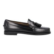 Sebago Handgjorda Svarta Lädermokkasiner Black, Dam