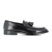 Pantanetti Svart läderloafer med tofs Black, Herr