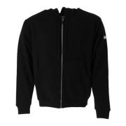 GCDS Svart Full Zip Hoodie Tröja Black, Herr