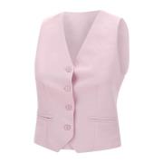 KAOS Rosa Linne och Viskos Gilet Jacka Pink, Dam