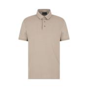 Emporio Armani Jacquard Polo Shirt Beige Beige, Herr