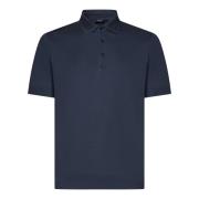 Herno Blå Polo Tricot Effekt Blue, Herr