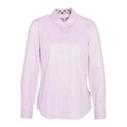 Barbour Oxford Bomullsskjorta med Feminina Detaljer Pink, Dam