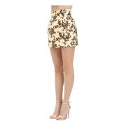 Elisabetta Franchi Gul Blommig Minikjol Multicolor, Dam