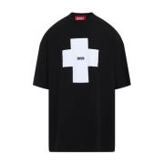 032c Svart T-shirt med modern passform Black, Herr