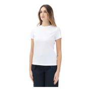 Armani Exchange Vit kortärmad T-shirt för kvinnor White, Dam