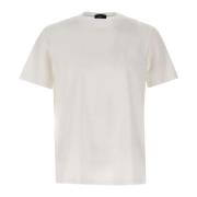 Herno Vit Bomull T-shirt Crew Neck White, Herr