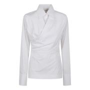 Max Mara Vit Blus Kvinnors Elegant Klassisk Stil White, Dam