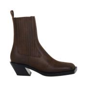 Amina Muaddi Brun Vaxad Chelsea Boot Brown, Dam